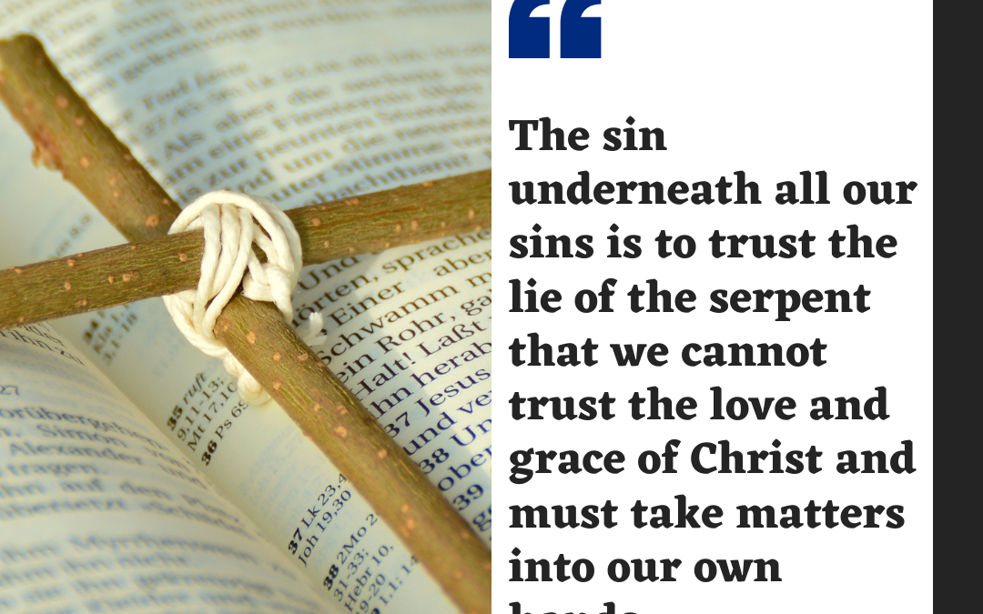 The sin underneath all our sins is…
